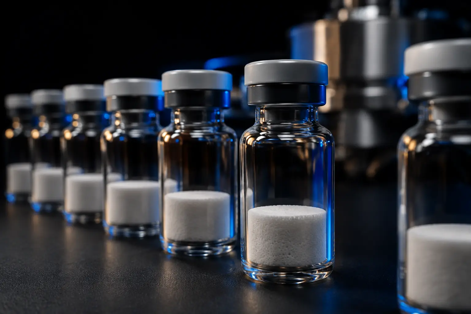 Research vials with precision freeze-dried formats